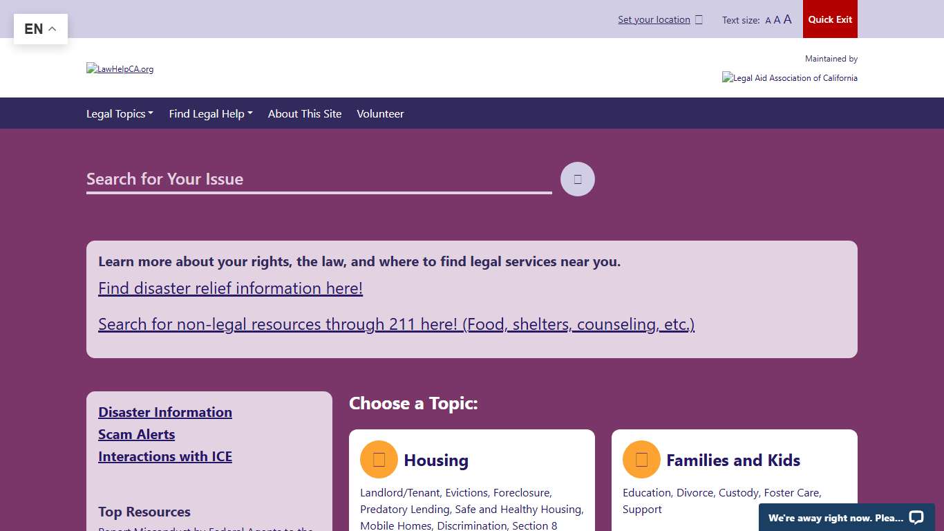 LawHelpCA - Legal aid and legal help near you