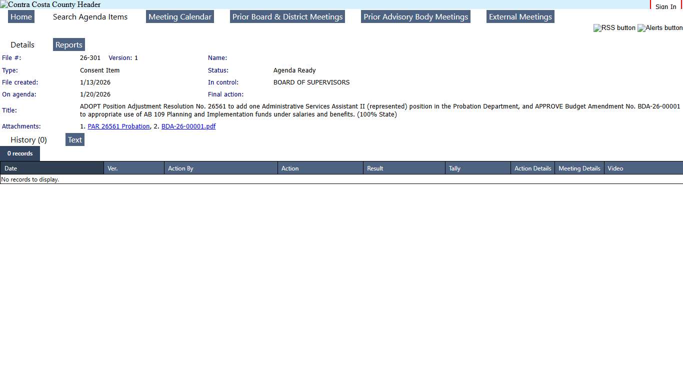 CONTRA COSTA COUNTY - File #: 26-301